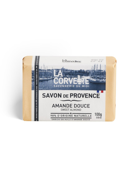 SAVONNETTE  AMANDE DOUCE - MARSEILLE LA CORVETTE 100GR