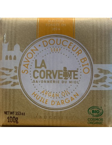 SAVONNETTE BIO HUILE D'ARGAN - MARSEILLE LA CORVETTE 100GR