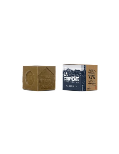 CUBE SAVON ECOCERT MARSEILLE OLIVE LA CORVETTE 300GR NU