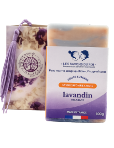 SAVON SOIN EXTRA LAVANDE SURGRAS AUX 3 ARGILES BIO 100GR